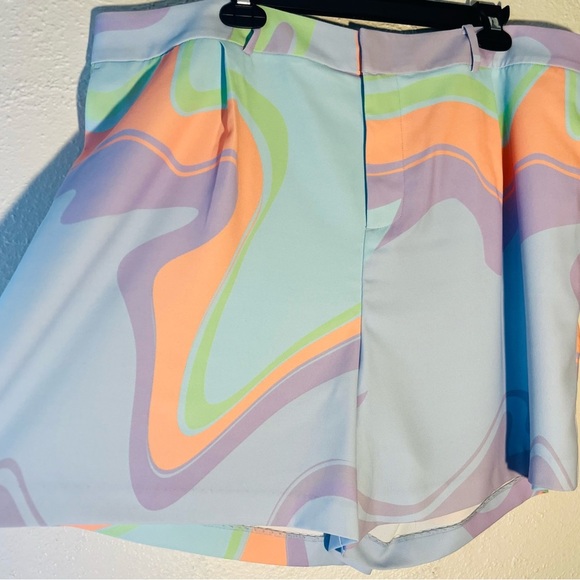 Eloquii Pastel Multicolored High Ride Shorts Women’s Plus Size 18 - Picture 4 of 6